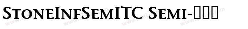 StoneInfSemITC Semi字体转换